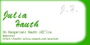 julia hauth business card